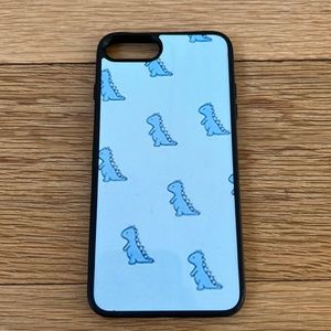 Blue dinosaur phone case